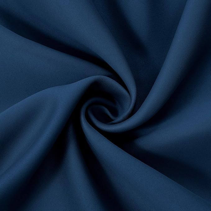 LEMOMO Navy Blue Blackout Curtains 34 x 84 Inch Length/Set of 2 Curtain - Image 5