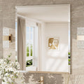TokeShimi 30x36 Beveled Bathroom Mirror Frameless, Rectangle Bathroom Vanity by RefinedBathroomAccessories