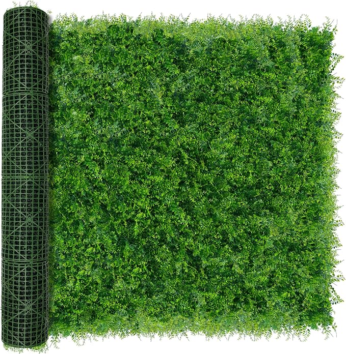 Greenery Faux Grass Wall Backdrop 72"x128" UV-Anti Artificial Green Boxwood by DOPGIB