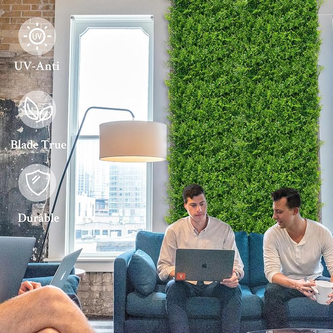 ODTORY Artificial Plants Hedge Wall Panels：20x20 Inch 12P UV-Anti Greenery - Image 5