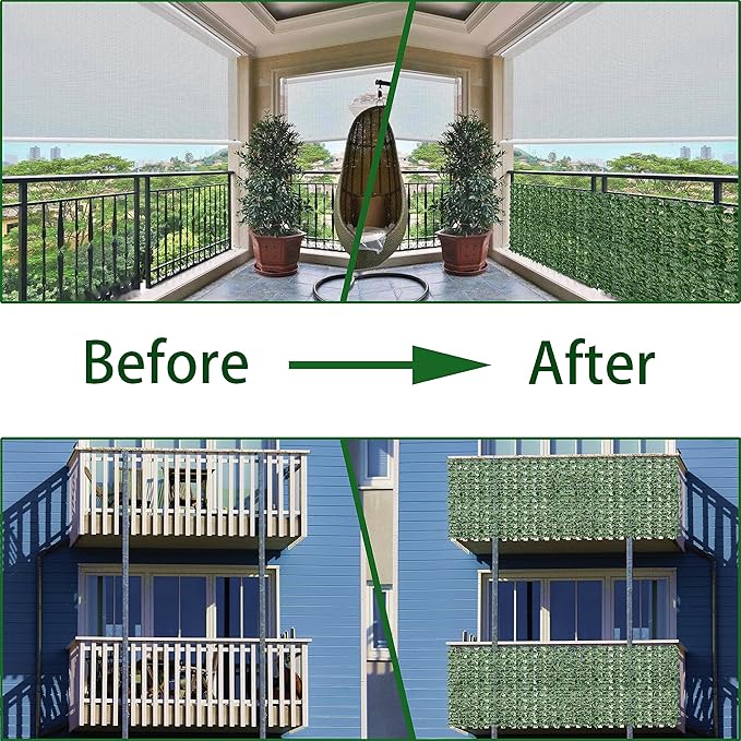 ODTORY Artificial Fence Privacy Screen: 5FT x 20FT UV-Anti Faux Greenery - Image 4