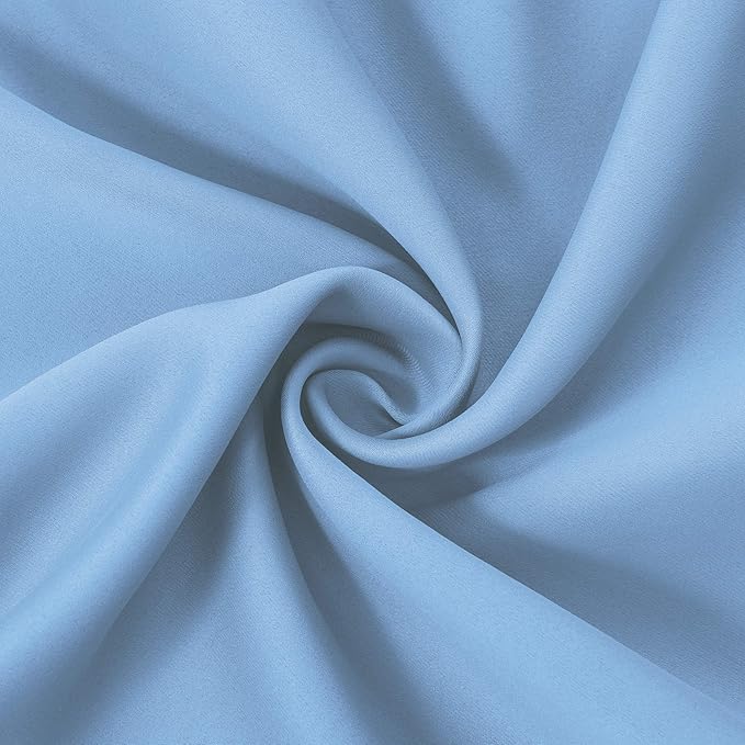 LEMOMO Blackout Curtains 52 x 45 inch/Sky Blue Curtains Set of 2 Panels/Thermal - Image 5