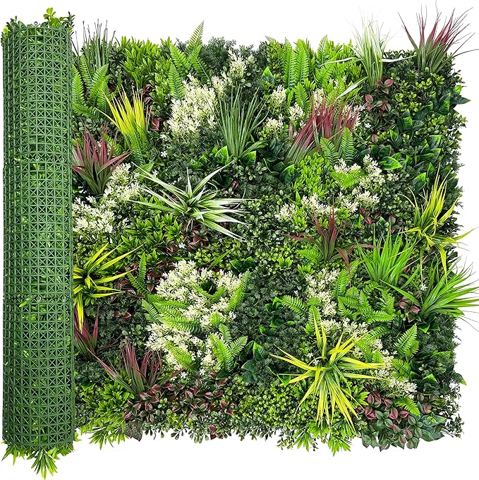 ODTORY Artificial Plant Wall Panels: 40"×120" UV-Anti Faux Grass Wall Backdrop by ODTORYHOME