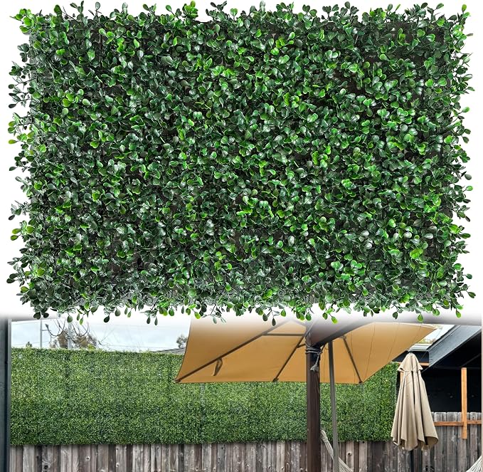 ODTORY Artificial Grass Wall Panels, 24 x 16 in 24P UV-Resistant Faux Boxwood by ODTORYHOME