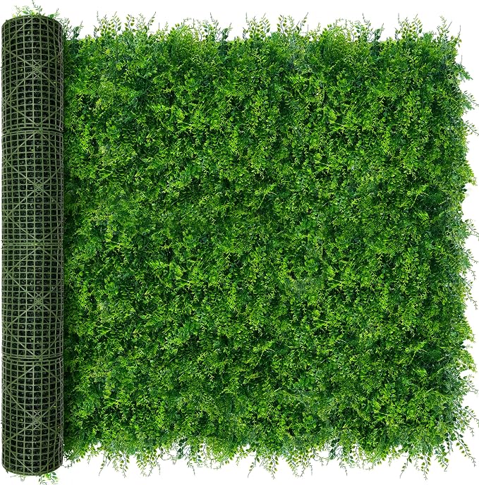 Greenery Faux Grass Wall Backdrop: 80"x120" UV-Anti Artificial Green Boxwood by DOPGIB