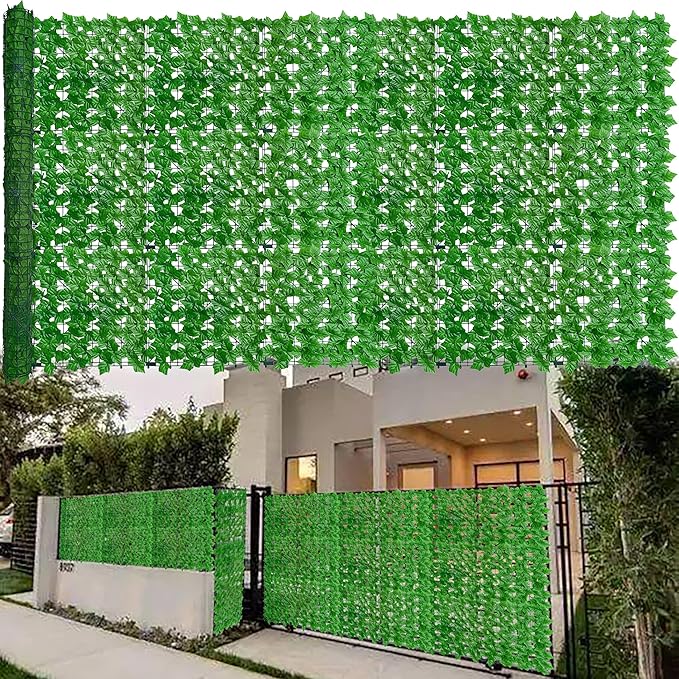 ODTORY Artificial Ivy Fence Privacy Screen, 60 x 120 Inch UV-Anti Artificial by ODTORYHOME
