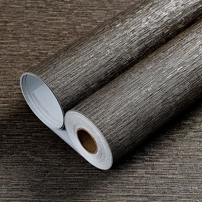 Haimin Grasscloth Wallpaper Peel and Stick 20.9in X 393in Fabric Contact Paper - Image 6