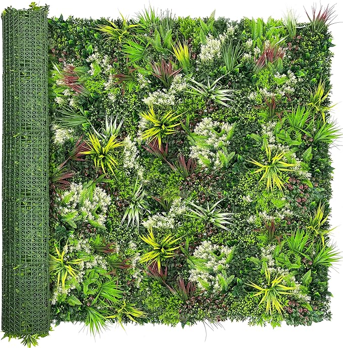 ODTORY Artificial Plant Wall Panels: 6FT×12FT UV-Anti Faux Grass Wall Backdrop by ODTORYHOME