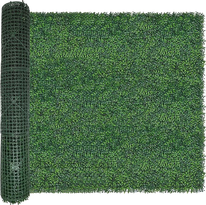 ODTORY Artificial Boxwood Roll, 48x120 in UV-Anti Faux Ivy Boxwood Hedge Leaf by ODTORYHOME